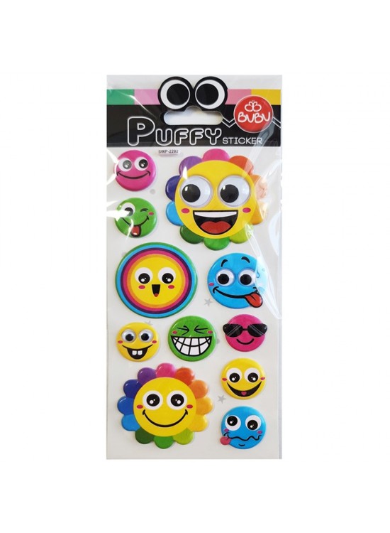 Bu-Bu Puffy Stıck Oynar Gözlü Gülen Çiçekler 9x21 BUBU-SWP-2202