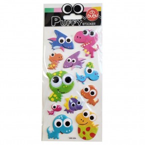 Bu-Bu Puffy Stickers Oynar Gözlü Dinazorlar 9x21 BUBU-SWP-2004
