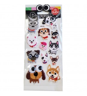 Bu-Bu Puffy Stıckers Oynar Gözlü Köpekler 9x21 BUBU-SWP-2005