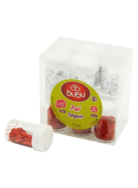Bu-Bu Pul Kırmızı-Beyaz 6 GR Pvc BUBU-PL0003 (1 Adet)