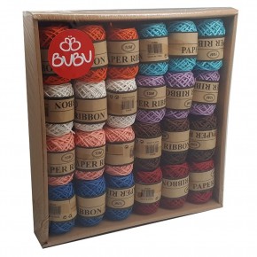 Bu-Bu Renkli Jüt İp 10M 6 Natural+18 Renkli BUBU-KI0003 (1 Adet)