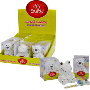 Bu-Bu Seramik Kumbara Boyama Standı Hayvanlar (1 Adet)