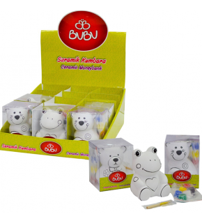 Bu-Bu Seramik Kumbara Boyama Standı Hayvanlar (1 Adet)