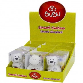 Bu-Bu Seramik Kumbara Boyama Standı Hayvanlar (1 Adet)