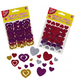 Bu-Bu Simli Eva Sticker 3 Parça 24 Lü Pvc BUBU00086