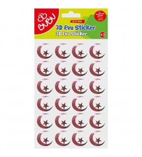 Bu-Bu Simli Eva Sticker Yvr.Türk Bayrağı BUBU-STS048