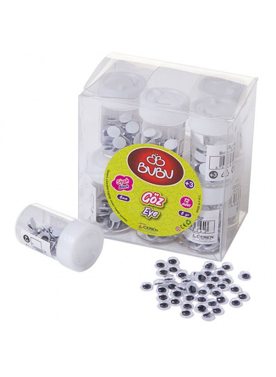 Bu-Bu Siyah Göz 8 mm 8 gr BUBU-GZ0002 (1 Adet)
