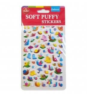 Bu-Bu Soft Puffy Stickers Cute Snaıl 10.9x20.5 BUBU-SWP-1010B