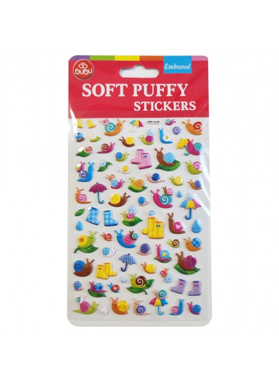Bu-Bu Soft Puffy Stickers Cute Snaıl 10.9x20.5 BUBU-SWP-1010B