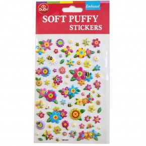 Bu-Bu Soft Puffy Stickers Flowers 10.9x20.5 BUBU-SWP-1011B