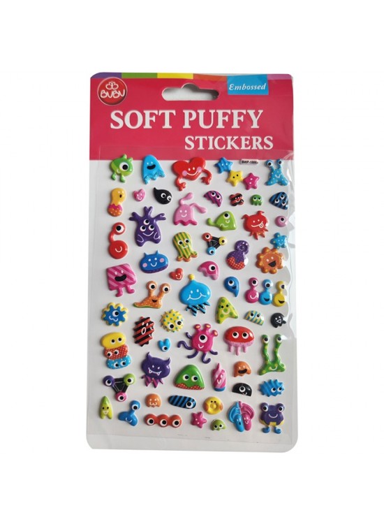 Bu-Bu Soft Puffy Stickers Monster 10.9x20.5 BUBU-SWP-1008A