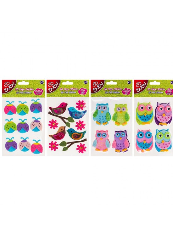 Bu-Bu Sticker 3D Keçe Büyük BUBU-STS008 (1 Adet) Bu-Bu Sticker 3D Keçe Büyük BUBU-STS008 (1 Adet)