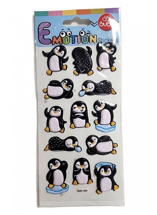 Bu-bu Stickers Emotıons Penguın 9X21
