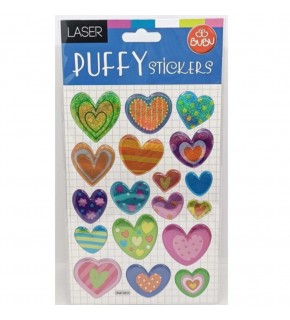 Bu-bu Stickers Puffy Kalp 20.5X11
