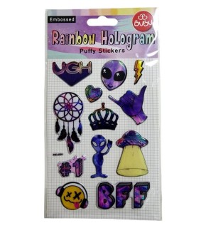 Bu-bu Stickers Puffy Uzaylı 20.5X11