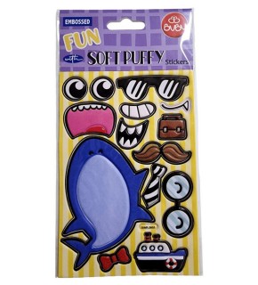 Bu-bu Stickers Soft Puffy Köpek Balığı 20.5X10.5