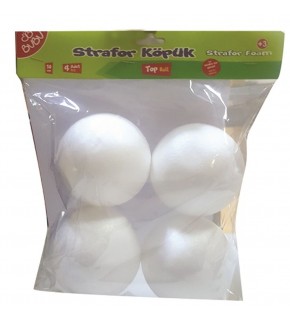 Bu-Bu Strafor Köpük Top 10 CM 4 LÜ BUBU-KP0006