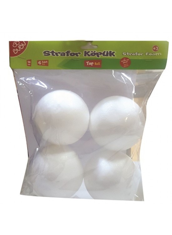 Bu-Bu Strafor Köpük Top 10 CM 4 LÜ BUBU-KP0006