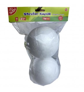 Bu-Bu Strafor Köpük Top 12 CM 2 Parça BUBU-KP0007