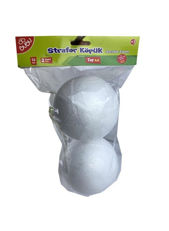 Bu-Bu Strafor Köpük Top 12 CM 2 Parça BUBU-KP0007