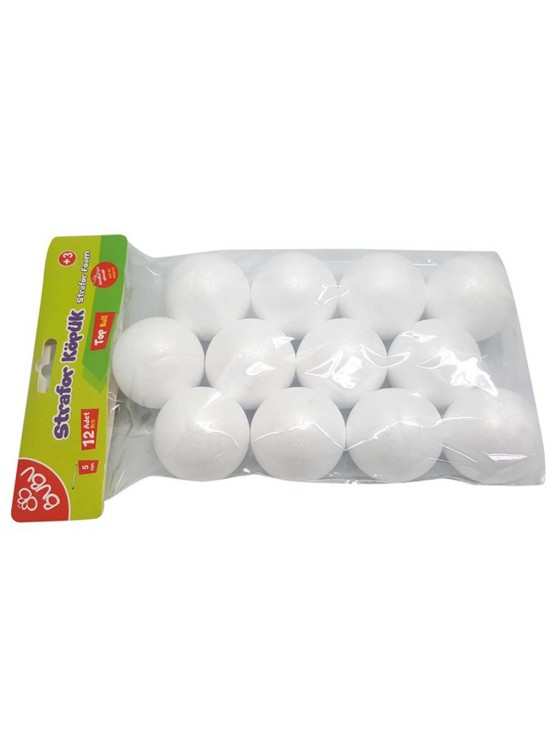 Bu-Bu Strafor Köpük Top 5 CM 12 Li BUBU-KP0003