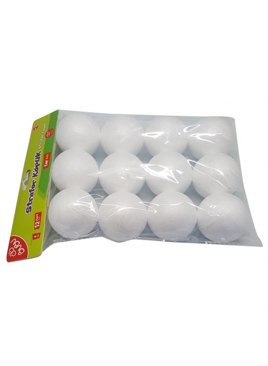 Bu-Bu Strafor Köpük Top 6 Cm 12 Li BuBu-KP0004