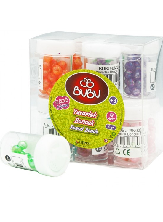 Bu-Bu Yuvarlak Boncuk Karışık Renk BUBU-BN0001 (1 Adet)