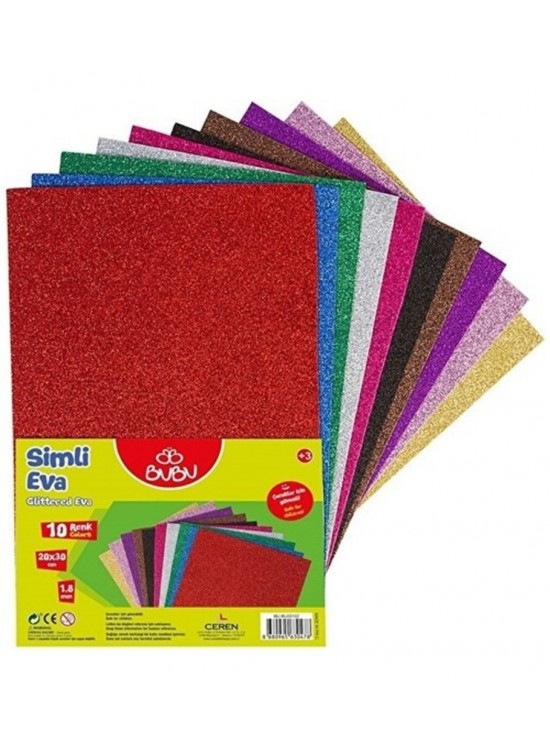 Bubu 20x30 Simli Eva A4 Karışık 10 Lu İthal