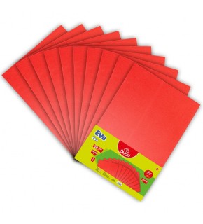 Bubu 50X70 Düz Eva Kırmızı 10 Lu İthal