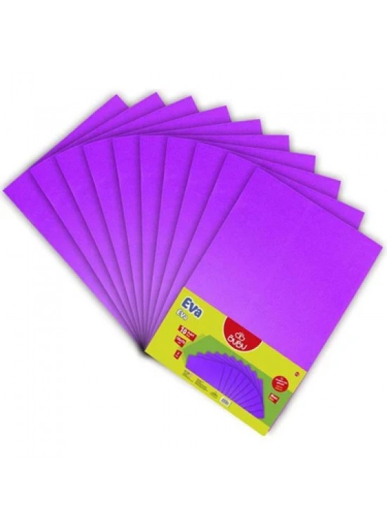 Bubu 50X70 Düz Eva Mor 10 Lu İthal