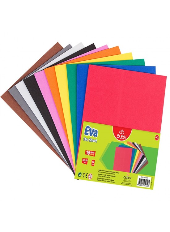 Bubu Eva 20x30 A4 Karışık 10 Renk