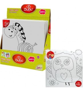 Bubu Press Tuval 20X20 Baskılı Boyasız (1 Adet) Tu0007