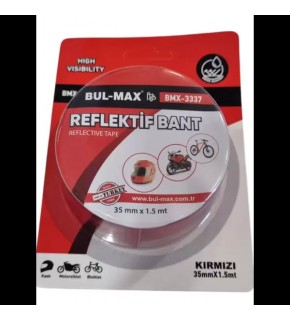 Bul-max Reflektif Bant 35Mmx1,5M Kırmızı BMX-3337