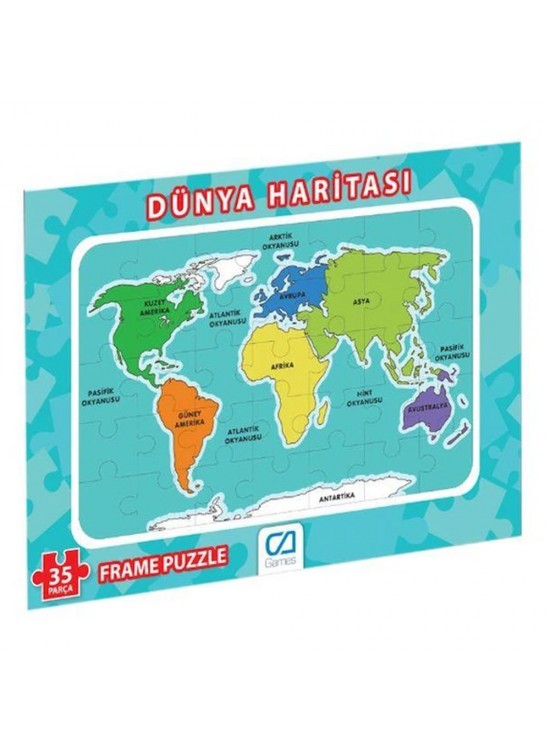 Ca Games Dünya Haritası Frame Puzzle Cafrm-10200