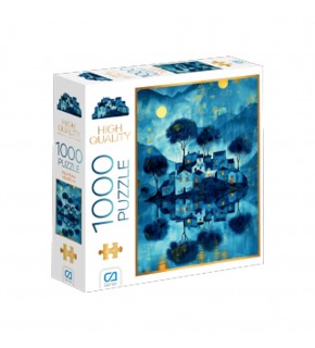 Ca Games Puzzle 1000 Parça Mavi Evler Ca1000-7055