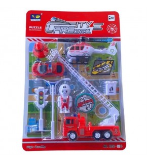 Canem Kartela Çekbırak İtfaiye Seti 828-6C