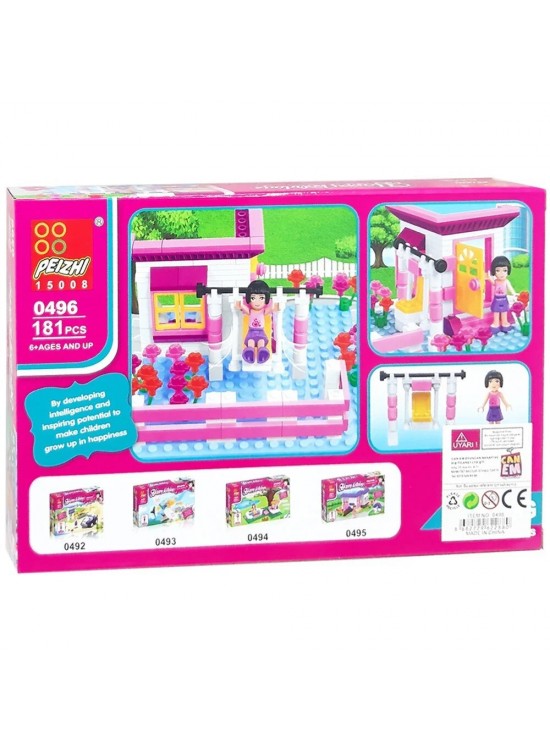 Canem Oyuncak Figürlü Ev Blok Seti 181 Parça 6+ 0496 Canem Oyuncak Figürlü Ev Blok Seti 181 Parça 6+ 0496