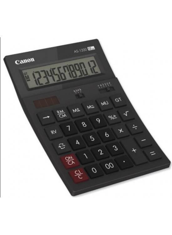 Canon AS-1200 HB 12 Hane Siyah Masa Üstü Hesap Makinesi