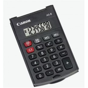 Canon AS-8 8 Hane Cep Tipi Kapaklı Hesap Makinesi