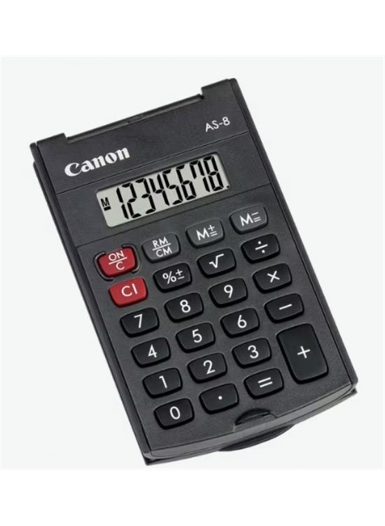 Canon AS-8 8 Hane Cep Tipi Kapaklı Hesap Makinesi
