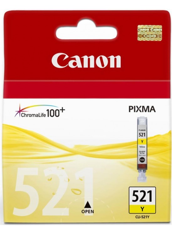 Canon CLI-521Y Yellow Sarı Mürekkep Kartuş MP260-540-550-560-620-630 MX860-870