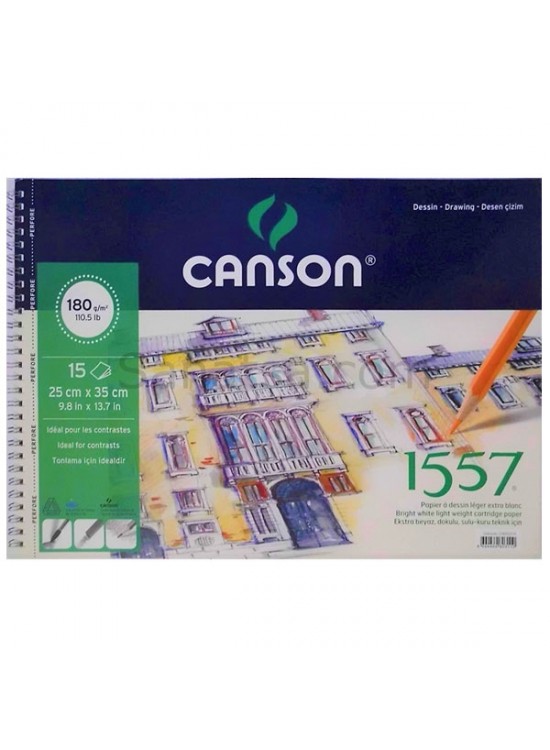 Canson 1557 Resim Ve Çizim Blok 180 GR 25x35 15 YP Resim Defteri