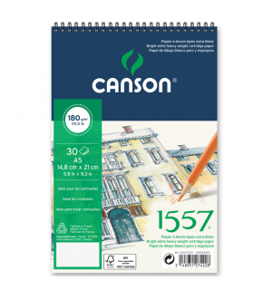 Canson 1557 Resim Ve Çizim Blok 180 GR A5 20 YP Üstten Spiralli