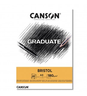 Canson Çizim Bloğu Graduate Cangrad Bristol 20 Syf A3 180 GR