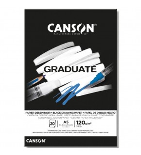 Canson Çizim Bloğu Graduate Cangrad Siyah 20 Syf A5 120 GR