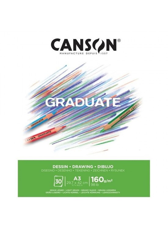 Canson Çizim Bloğu Graduate Dessın Beyaz 30 Syf A3 160 GR