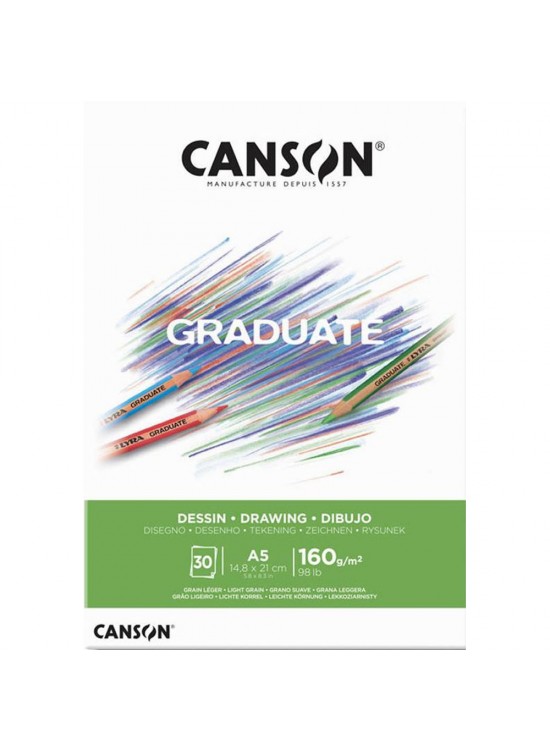 Canson Çizim Bloğu Graduate Dessın Beyaz 30 Syf A5 160 GR