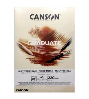 Canson Çizim Bloğu Graduate Mıx Medıa Natural 30 Syf A3 220 GR