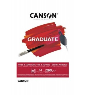 Canson Çizim Bloğu Graduate Yağlı Boya Ve Akrilik 20 Syf A3 290 GR