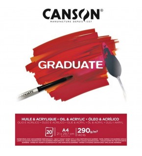Canson Çizim Bloğu Graduate Yağlı Boya Ve Akrilik 20 Syf A4 290 GR